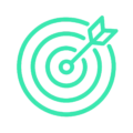 icono objetivo logro neon kaigrowth